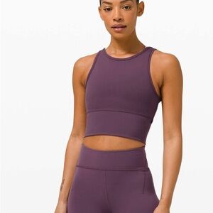 Like New Lululemon Athletica Power Pivot Everlux Tank in Grape Thistle Size 8